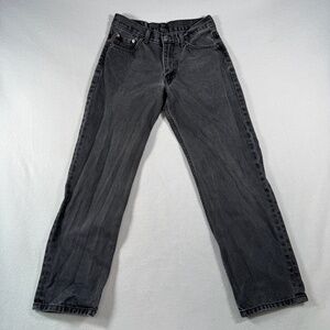 Levis Jeans Womens 30x30 Black 550 Straight Leg Mid Rise